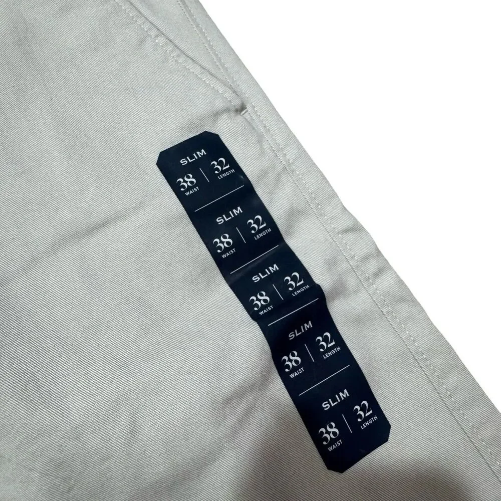 NWT J Crew Tech Pant Slim Chino Stone Size 38x32 Flex Stretch Pants